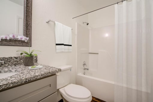 a bathroom with a toilet sink and bathtub