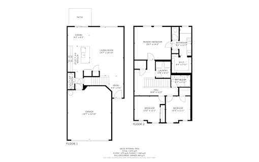 A black and white image of a floor plan for a house.