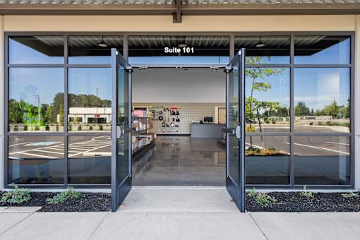 Suite 101 is the name displayed on the building.
