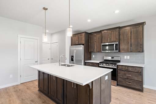 Skaker Style Stained Wood Cabinets
