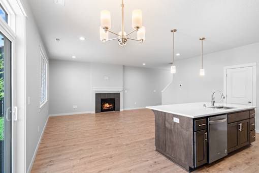 Kitchen/Living Island with Breakfast Bar