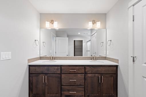 Primary Bath, Double Sinks, Quartz Counter Tops