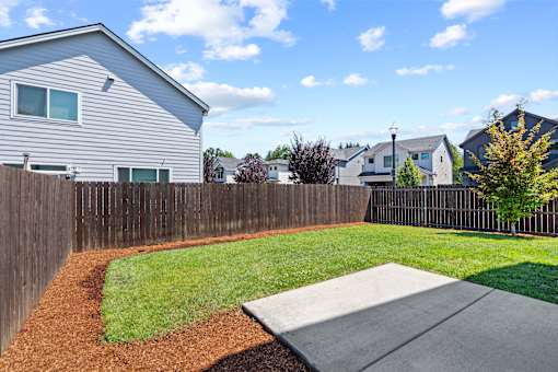 Fenced Back Yard with Patio