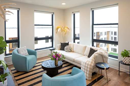 Living Room at Parallel Apartments, Nebraska, 68106