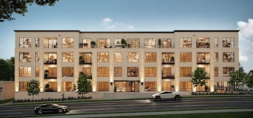 Residential Building Exterior at The Walter Apartments, Omaha, 68106