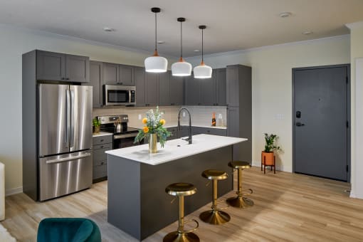 Elegant Kitchen at Clove Apartments, Omaha, 68114