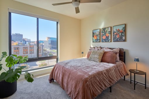 Master Bedroom at Clove Apartments, Omaha, 68114