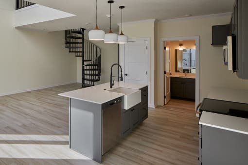 Open Kitchen at Clove Apartments, Omaha, 68114