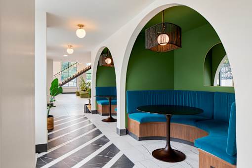 Resident Lobby at Clove Apartments, Omaha, NE