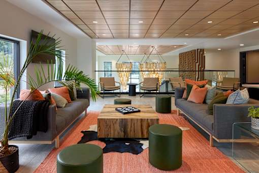 Resident Lounge at Clove Apartments, Omaha, 68114