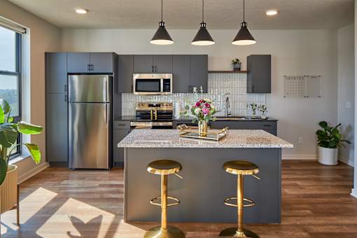 Well Equipped Kitchen at Parallel Apartments, Omaha, NE, 68106