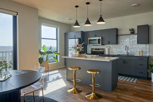Fully Equipped Kitchen at Parallel Apartments, Omaha, NE