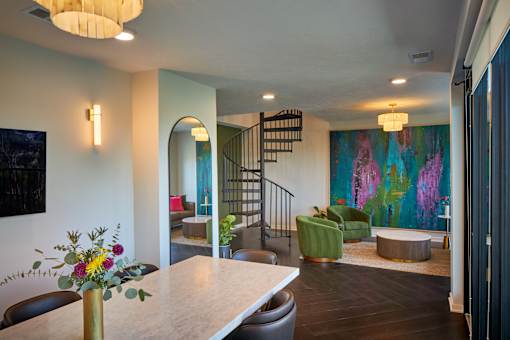 Dining Area at Parallel Apartments, Nebraska
