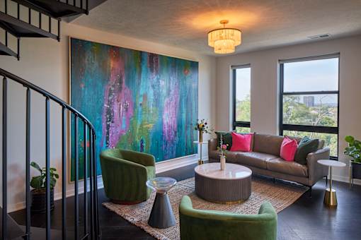 Living Area at Parallel Apartments, Omaha