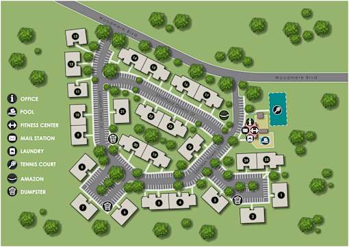 Community map of Stratford Village Apartments in Montgomery, AL