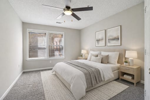 Bedroom with natural light at Avalon Place Columbia SC