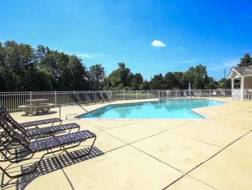 the swimming pool at our apartments