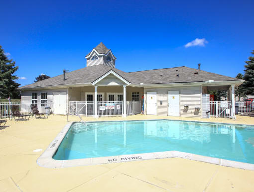 the swimming pool at our apartments