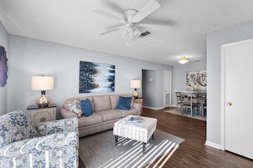 Cozy Living Room at Lakeland East Apartments – Flowood, MS
