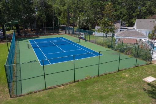 Zelda Pointe Tennis Court Aerial