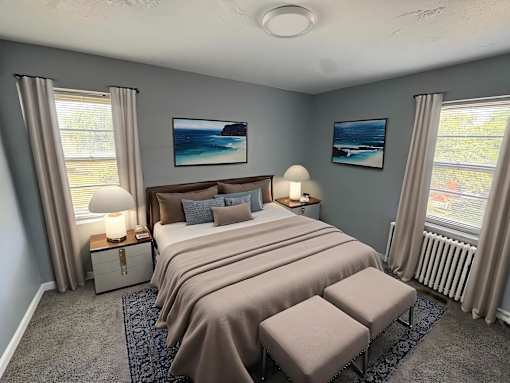 Bedroom With Windows at The Summit, Syracuse