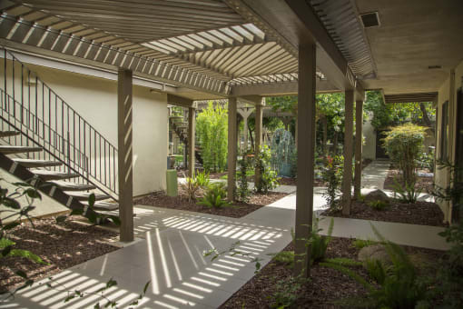 Abby Creek covered patio area at Abby Creek Apartments, Carmichael, 95608 