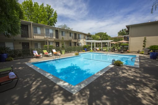 pool area at Abby Creek Apartments, California 