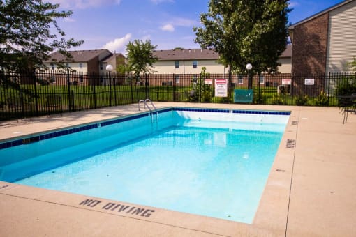 Swimming pool at Maple Tree Apartments in LaPorte, Indiana