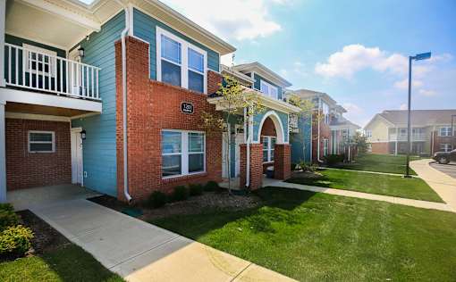 exterior view of casey acres apartment building in westfield, in