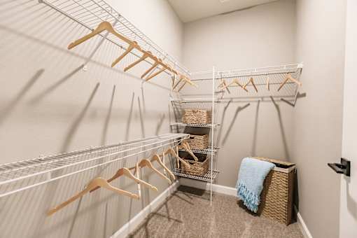 close with many towels and hangers