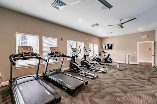 a row of treadmills at Vantage Luxury Apartments in  Cape Coral, FL