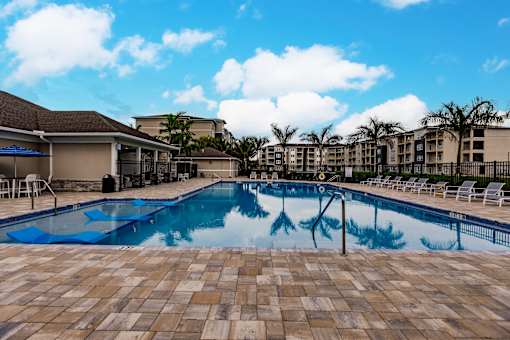 the pool at Vantage Luxury Apartments in  Cape Coral, FL