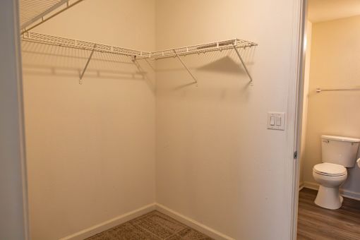 a photo of a closet