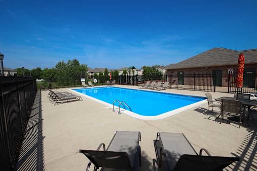 the swimming pool at canterbury apartments in kalamazoo, mi