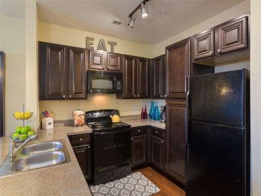 a kitchen or kitchenette at locale dallas victory park
