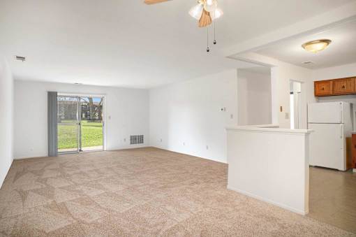 Open living area at Hampton in Highland Apartments, Indiana, 46322