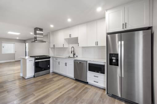 Kitchen at Ocean Breeze Terrace Apartment, California