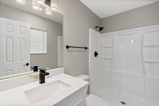 Bathroom at Ocean Breeze Terrace Apartment, Huntington Beach, 92648