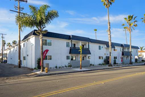 Building exterior at Ocean Breeze Terrace Apartment, Huntington Beach