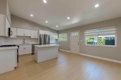 Elegant Kitchen at Eastside Haven at 17th Apartments, Costa Mesa, California