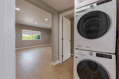 Laundry Room at Eastside Haven at 17th Apartments, Costa Mesa, CA, 92627
