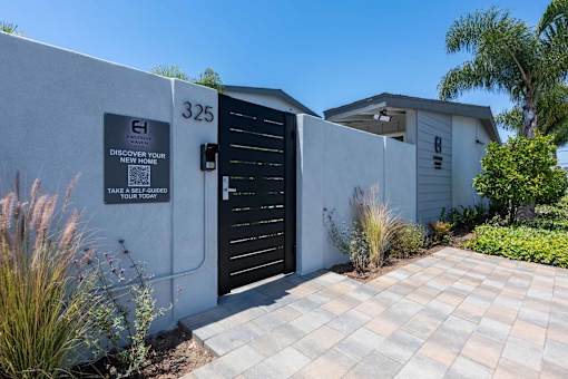 Property Sign at Eastside Haven at 17th Apartments, Costa Mesa, CA