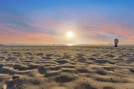 Beach Sunset view at Ocean Breeze Terrace Apartment, Huntington Beach, 92648