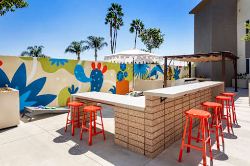 BBQ grill at The Reserve La Mirada, La Mirada