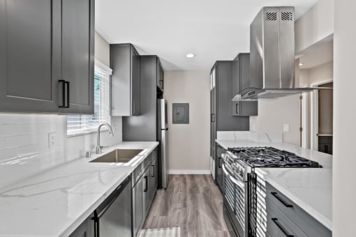 Fully Equipped Kitchen at 316 Beach Apartments, Huntington Beach, CA