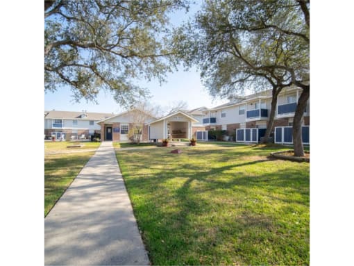 our apartments showcase a beautiful lawn