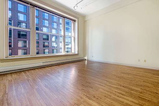 Denver Building Housing Unfurnished Apartment with Large Windows