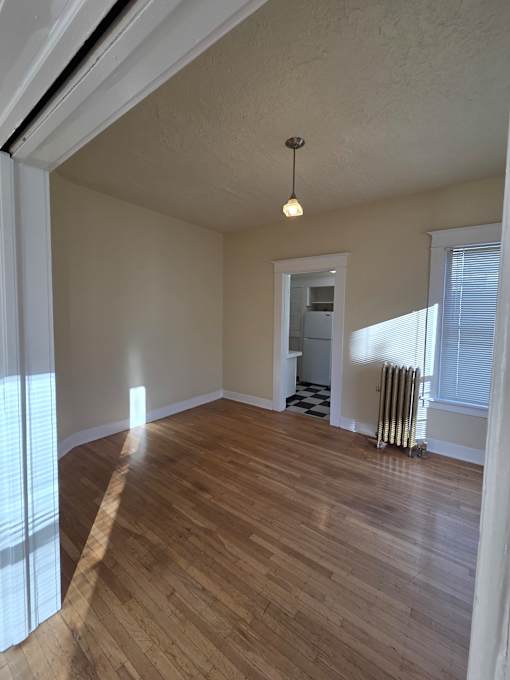 A wooden ceiling with a skylight above it. at Casa Del Rey Apartments, Apartments, Portland, OR