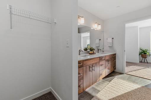 Bathroom With Extra Storage and shelfing at Thrive at Green Mountain, Camas, 98607