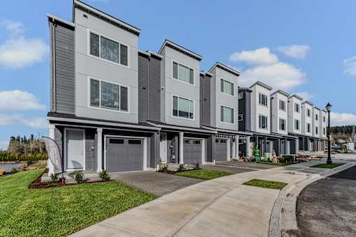 Houses With Attached Garage And Patio at Thrive at Green Mountain, Camas, WA, 98607